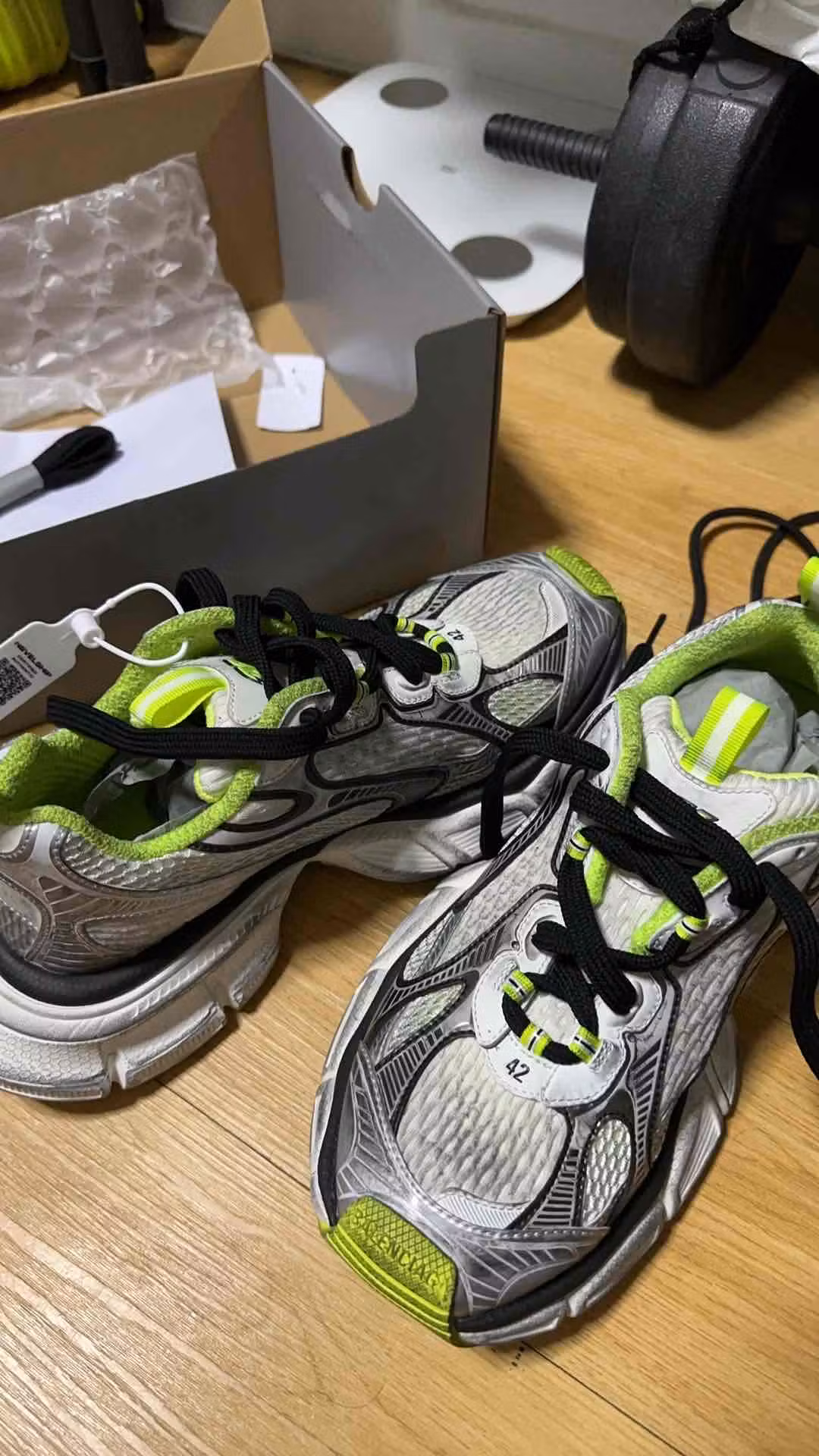 Balenciaga 3XL Sneakers 'Grey Black Green Mesh and Polyurethane' 734734W3XL69031 Balenciaga 3XL Sneakers 'Grey Black Green Mesh and Polyurethane' 734734W3XL69031